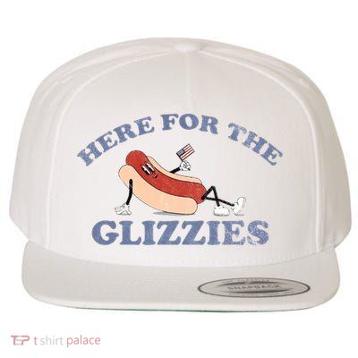 Here For The Glizzies 4th Of July Wool Snapback Cap
