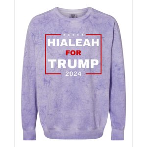 Hialeah For Trump 2024 Colorblast Crewneck Sweatshirt