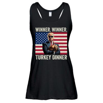 Humor Funny Trump Winner Winner Turkey Dinner Thanksgiving Ladies Essential Flowy Tank