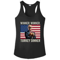 Humor Funny Trump Winner Winner Turkey Dinner Thanksgiving Ladies PosiCharge Competitor Racerback Tank