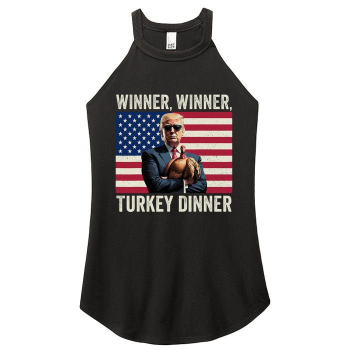 Humor Funny Trump Winner Winner Turkey Dinner Thanksgiving Women's Perfect Tri Rocker Tank