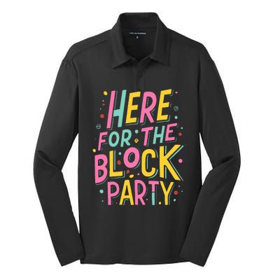 Here For The Block Party Silk Touch Performance Long Sleeve Polo