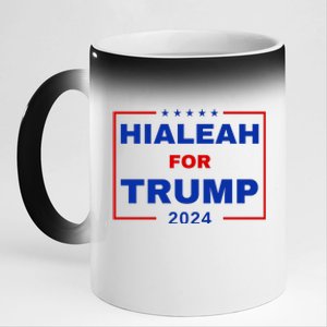 Hialeah For Trump 2024 11oz Black Color Changing Mug