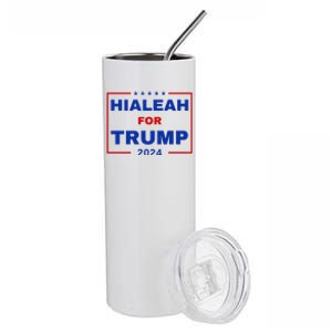 Hialeah For Trump 2024 Stainless Steel Tumbler