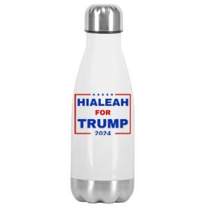 Hialeah For Trump 2024 Stainless Steel Insulated Water Bottle