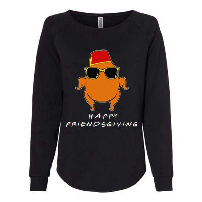 Happy Friendsgiving Turkey Friends Giving Funny Womens California Wash Sweatshirt