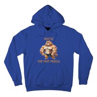 Hustle For That Muscle Cat Weightlifting Bodybuilding Gym Gift Hoodie