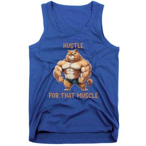 Hustle For That Muscle Cat Weightlifting Bodybuilding Gym Gift Tank Top