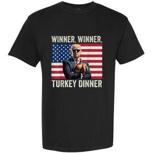 Humor Funny Trump Winner Winner Turkey Dinner Thanksgiving Garment-Dyed Heavyweight T-Shirt