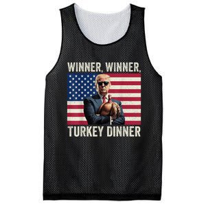 Humor Funny Trump Winner Winner Turkey Dinner Thanksgiving Mesh Reversible Basketball Jersey Tank