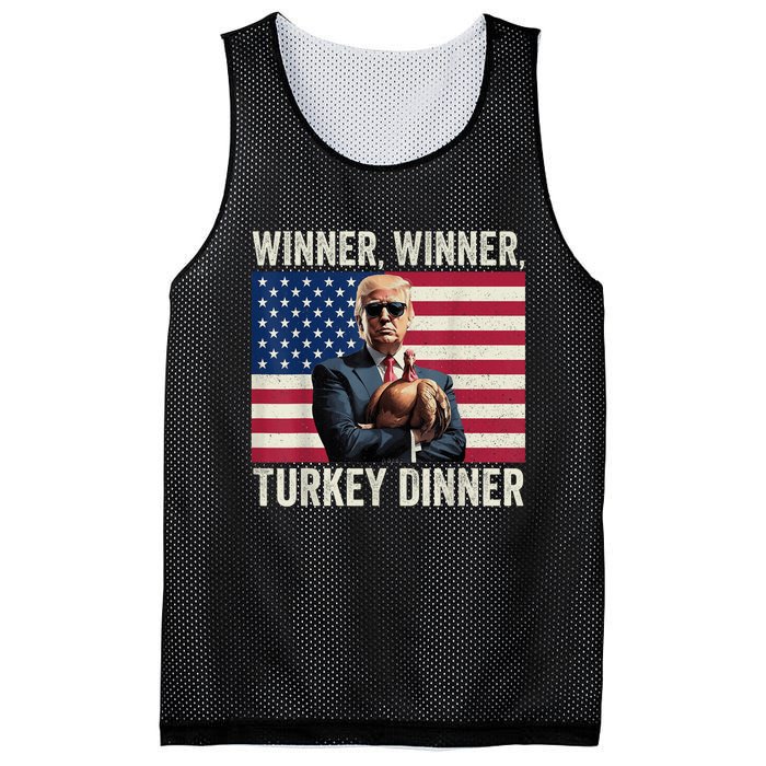 Humor Funny Trump Winner Winner Turkey Dinner Thanksgiving Mesh Reversible Basketball Jersey Tank