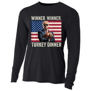 Humor Funny Trump Winner Winner Turkey Dinner Thanksgiving Cooling Performance Long Sleeve Crew