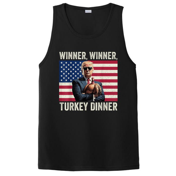 Humor Funny Trump Winner Winner Turkey Dinner Thanksgiving PosiCharge Competitor Tank