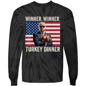 Humor Funny Trump Winner Winner Turkey Dinner Thanksgiving Tie-Dye Long Sleeve Shirt