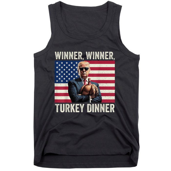 Humor Funny Trump Winner Winner Turkey Dinner Thanksgiving Tank Top