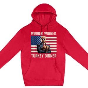 Humor Funny Trump Winner Winner Turkey Dinner Thanksgiving Premium Pullover Hoodie