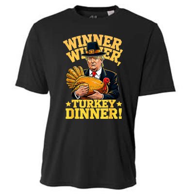 Humor Funny Trump Winner Winner Turkey Dinner Thanksgiving Cooling Performance Crew T-Shirt