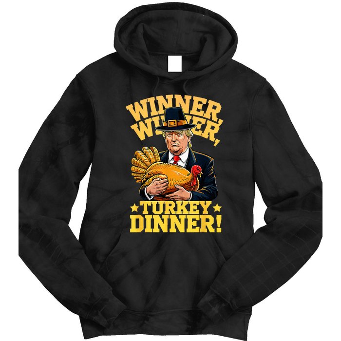 Humor Funny Trump Winner Winner Turkey Dinner Thanksgiving Tie Dye Hoodie