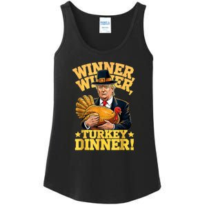 Humor Funny Trump Winner Winner Turkey Dinner Thanksgiving Ladies Essential Tank