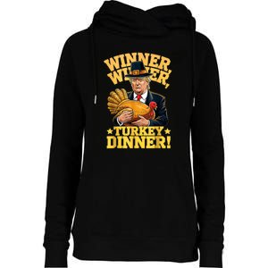 Humor Funny Trump Winner Winner Turkey Dinner Thanksgiving Womens Funnel Neck Pullover Hood