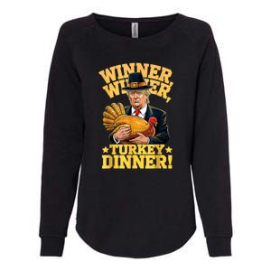 Humor Funny Trump Winner Winner Turkey Dinner Thanksgiving Womens California Wash Sweatshirt