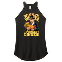 Humor Funny Trump Winner Winner Turkey Dinner Thanksgiving Women's Perfect Tri Rocker Tank