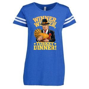 Humor Funny Trump Winner Winner Turkey Dinner Thanksgiving Enza Ladies Jersey Football T-Shirt