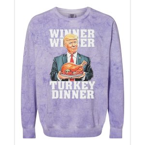 Humor Funny Trump Winner Winner Turkey Dinner Thanksgiving Colorblast Crewneck Sweatshirt