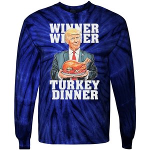 Humor Funny Trump Winner Winner Turkey Dinner Thanksgiving Tie-Dye Long Sleeve Shirt