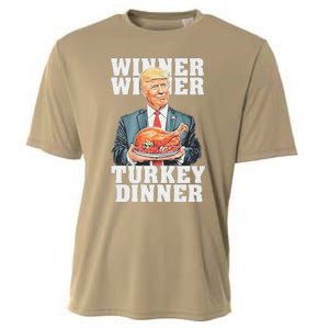 Humor Funny Trump Winner Winner Turkey Dinner Thanksgiving Cooling Performance Crew T-Shirt