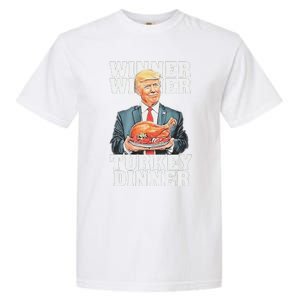 Humor Funny Trump Winner Winner Turkey Dinner Thanksgiving Garment-Dyed Heavyweight T-Shirt