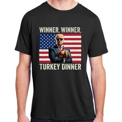 Humor Funny Trump Winner Winner Turkey Dinner Thanksgiving Adult ChromaSoft Performance T-Shirt