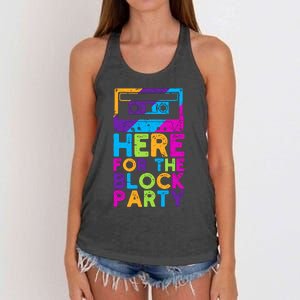 Here For The Block Party Women's Knotted Racerback Tank