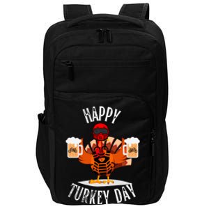 Happy Friendsgiving Turkey Friends Giving Funny Dirtbike Gift Impact Tech Backpack