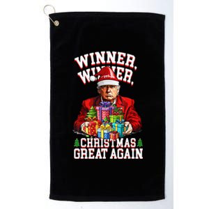 Humor Funny Trump Winner Winner Christmas Great Again Platinum Collection Golf Towel