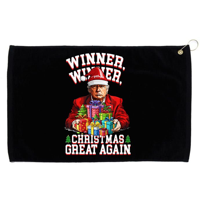 Humor Funny Trump Winner Winner Christmas Great Again Grommeted Golf Towel