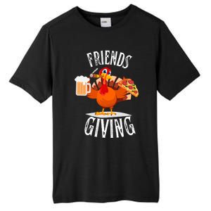 Happy Friendsgiving Turkey Friends Giving Funny Funny Gift Tall Fusion ChromaSoft Performance T-Shirt