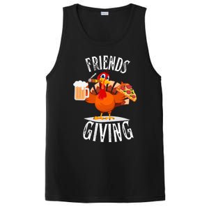 Happy Friendsgiving Turkey Friends Giving Funny Funny Gift PosiCharge Competitor Tank