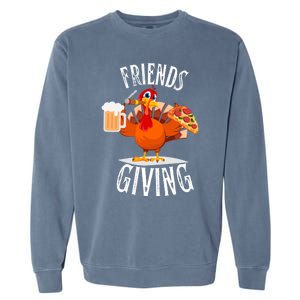 Happy Friendsgiving Turkey Friends Giving Funny Funny Gift Garment-Dyed Sweatshirt