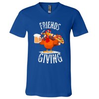 Happy Friendsgiving Turkey Friends Giving Funny Funny Gift V-Neck T-Shirt