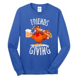 Happy Friendsgiving Turkey Friends Giving Funny Funny Gift Tall Long Sleeve T-Shirt