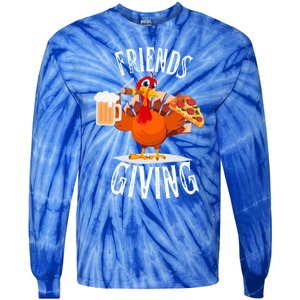 Happy Friendsgiving Turkey Friends Giving Funny Funny Gift Tie-Dye Long Sleeve Shirt