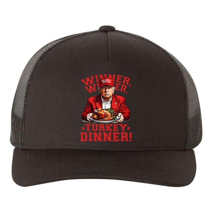 Humor Funny Trump Winner Winner Turkey Dinner Thanksgiving Yupoong Adult 5-Panel Trucker Hat