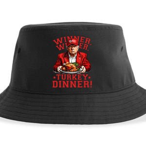 Humor Funny Trump Winner Winner Turkey Dinner Thanksgiving Sustainable Bucket Hat