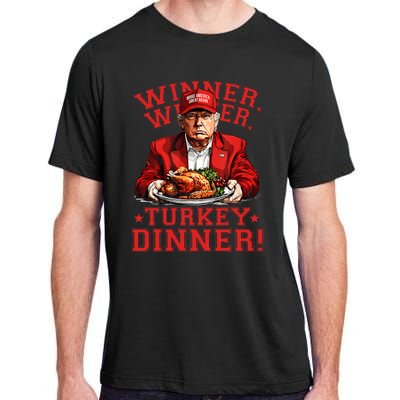 Humor Funny Trump Winner Winner Turkey Dinner Thanksgiving Adult ChromaSoft Performance T-Shirt