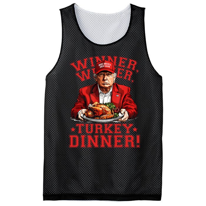 Humor Funny Trump Winner Winner Turkey Dinner Thanksgiving Mesh Reversible Basketball Jersey Tank