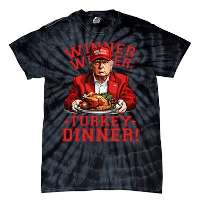 Humor Funny Trump Winner Winner Turkey Dinner Thanksgiving Tie-Dye T-Shirt