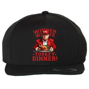 Humor Funny Trump Winner Winner Turkey Dinner Thanksgiving Wool Snapback Cap