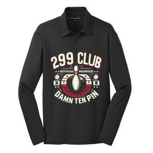 Humor Funny Ten Pin Bowling Silk Touch Performance Long Sleeve Polo