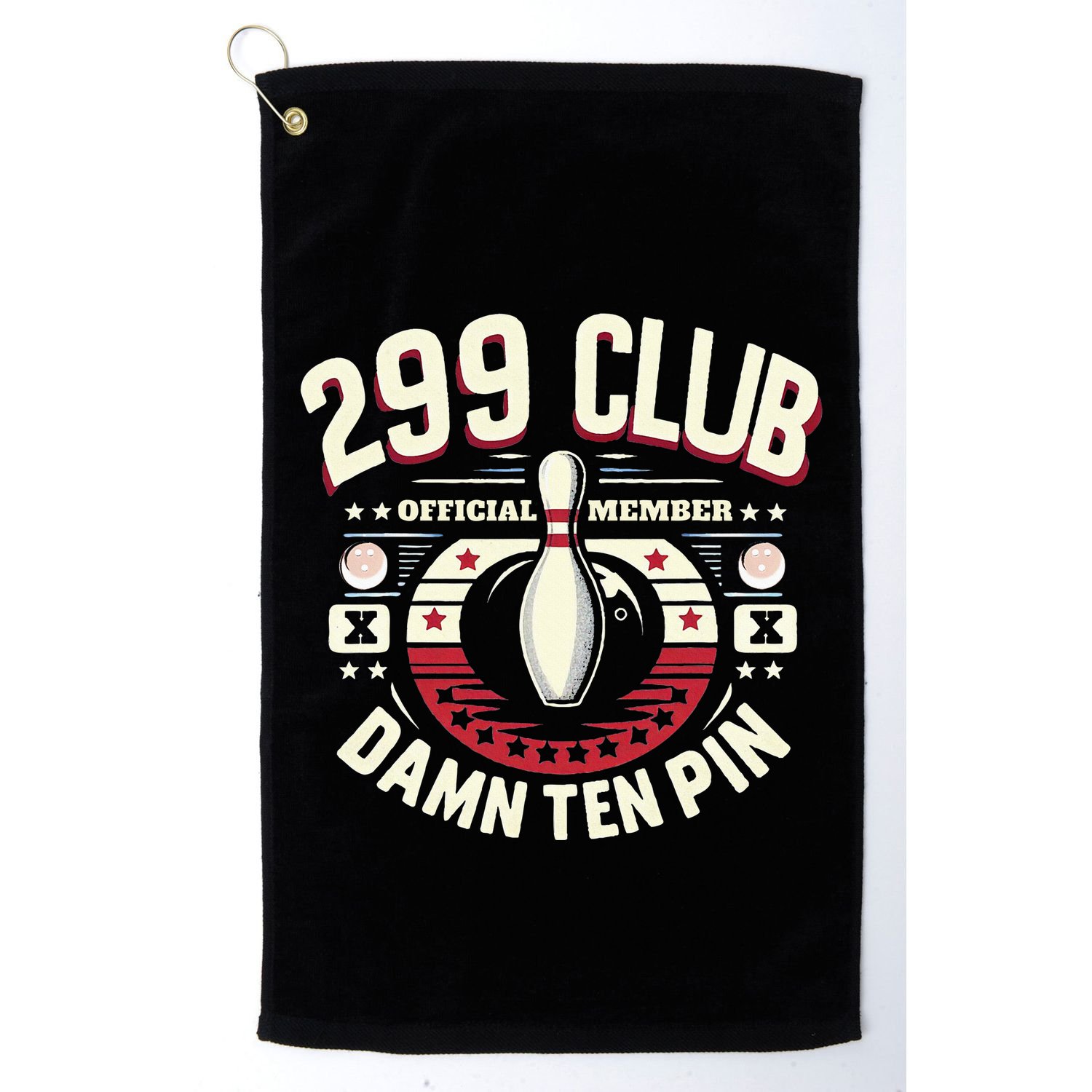 Humor Funny Ten Pin Bowling Golf Towel